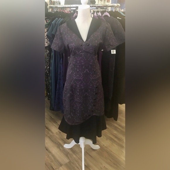 ChicStar Dresses & Skirts - Damask Print Retro Pencil Dress Purple New